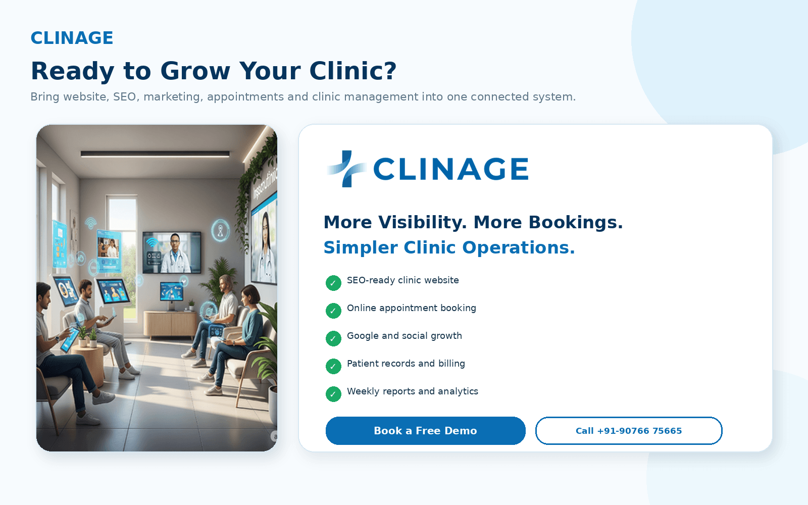 ClinAge demo and clinic growth call to action