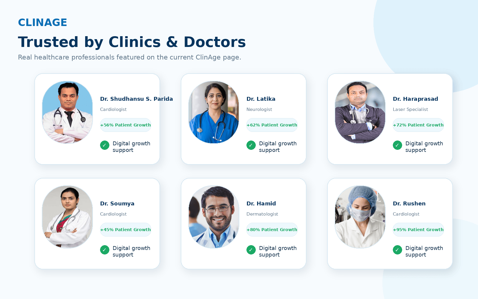 Doctors featured by ClinAge
